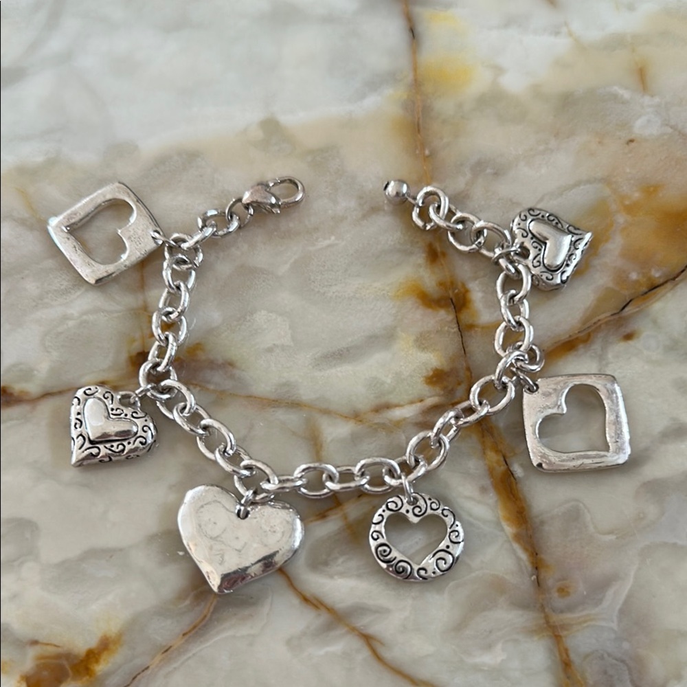 Brighton Silver Heart Charm Bracelet - Picture 10 of 11